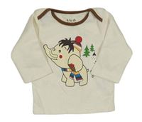 Smetanové triko se slonem