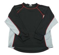 Čierno-svetlosivé športové tričko