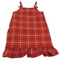 Červeno-biele kockované šaty H&M