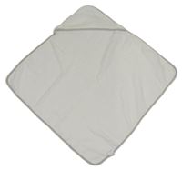 Bílá froté osuška s kapucí