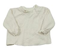 Smetanové puntíkaté triko Dimo