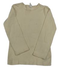 Béžové rebrované tričko H&M