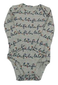 Šedé melírované body s nápisy a světýlky Tu