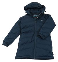 Tmavomodrý šusťákový zimní funkční kabát s kapucí Trespass