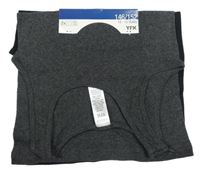 Nové - 2x tílko - tmavošedé melírované + černé Y.F.K.