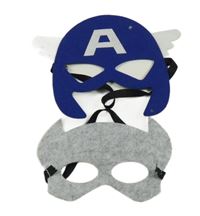 Kostým - 2x maska - modrá - Kapitán Amerika + šedo-černá