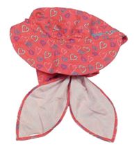 Jahodový šátek s kšiltem a srdíčky Jako-o