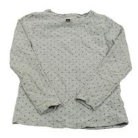 Sivé melírované bodkovaná é tričko Hema