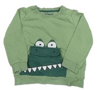 Zelená mikina s krokodílom Pocopiano