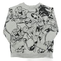 Svetlosivá melírovaná mikina s Avengers H&M