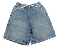 Modré riflové pull on kraťasy H&M
