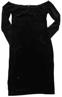 Čierne zamatové šaty New Look