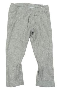 Sivé rebrované pyžamové nohavice H&M