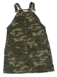 Khaki army rifľové na traké šaty Denim Co.