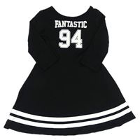 Čierne šaty s číslom a nápisom H&M
