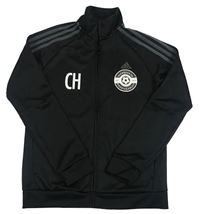Čierna športová prepínaci mikina s logom Adidas
