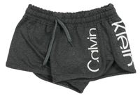 Šedé teplákové kraťasy s logem Calvin Klein