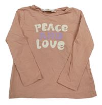 Staroružové tričko s nápisom H&M
