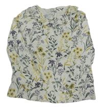 Bílé květované triko Tu