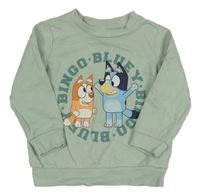 Svetlozelená mikina s Bluey George