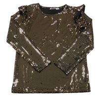 Čierno-zlaté flitrové tričko