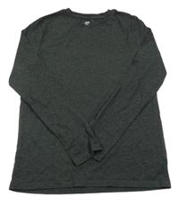 Tmavosivé melírované tričko H&M