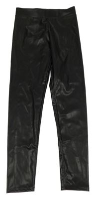 Černé koženkové tregíny H&M