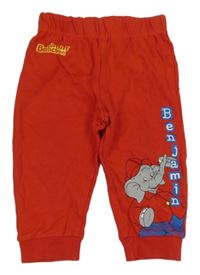 Červené tepláky so slonom