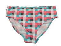 Nové - Ružovo-zeleno-biele kockované plavkové nohavičky Pepperts