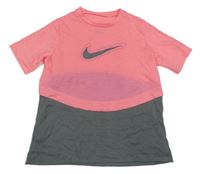 Růžovo-šedé tričko s logem Nike