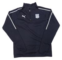 Tmavomodrá sportovní funkční mikina s logem Puma