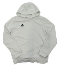 Bílá mikina s logem a kapucí Adidas
