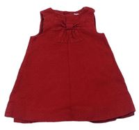 Červené vzorované šaty s mašlou Zara