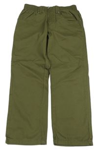 Khaki plátenné nohavice John Baner