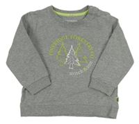 Sivá mikina so stromami a nápismi mitch&son