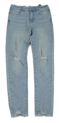 Svetlomodré skinny rifle s vyšúchaním zn. Sinsay