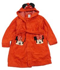 Červený župan s Minnie a kapucňou Disney