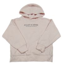 Světlemodrá mikina s nápisy a baletkou a kapucí Matalan