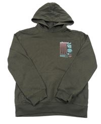 Antracitová mikina s potiskem a kapucí H&M