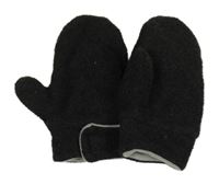 Tmavošedé fleecové palcové rukavice