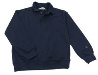 Tmavomodrá mikina s golierikom H&M