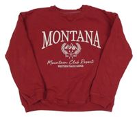 Vínová mikina s nápismi George