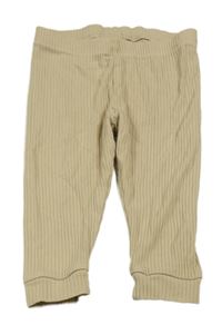 Béžové rebrované ľahké tepláky H&M