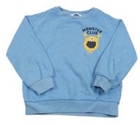 Svetlomodrá mikina s príšerkou M&S