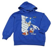 Tmavomodrá mikina so Sonicem a kapucňou H&M