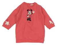 Růžová šatová mikina s Minnie Disney