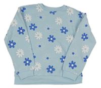 Světlemodro-biela kvetovaná mikina Primark
