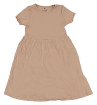 Svetloružové rebrované šaty H&M
