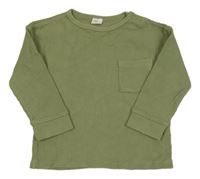 Khaki rebrované tričko H&M