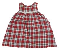 Červeno-bielo-sivé kockované šaty H&M